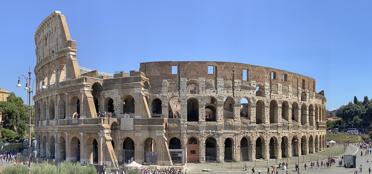 The Colosseum (Flavian Amphitheatre) in Rome, exterior view.